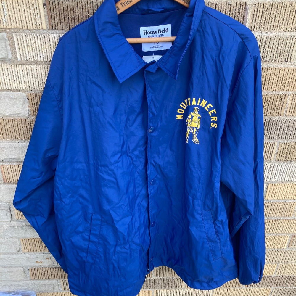 Homefield West Virginia Mountaineers Windbreaker WVU Coaches Jacket Mens Large